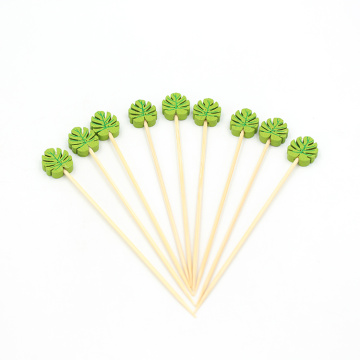 Leaf shape disposable cocktail pick decorative food party pick